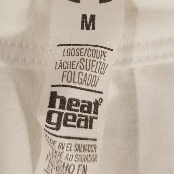 UNDER ARMOUR HEAT GEAR White blue top sz medium - Picture 2 of 5